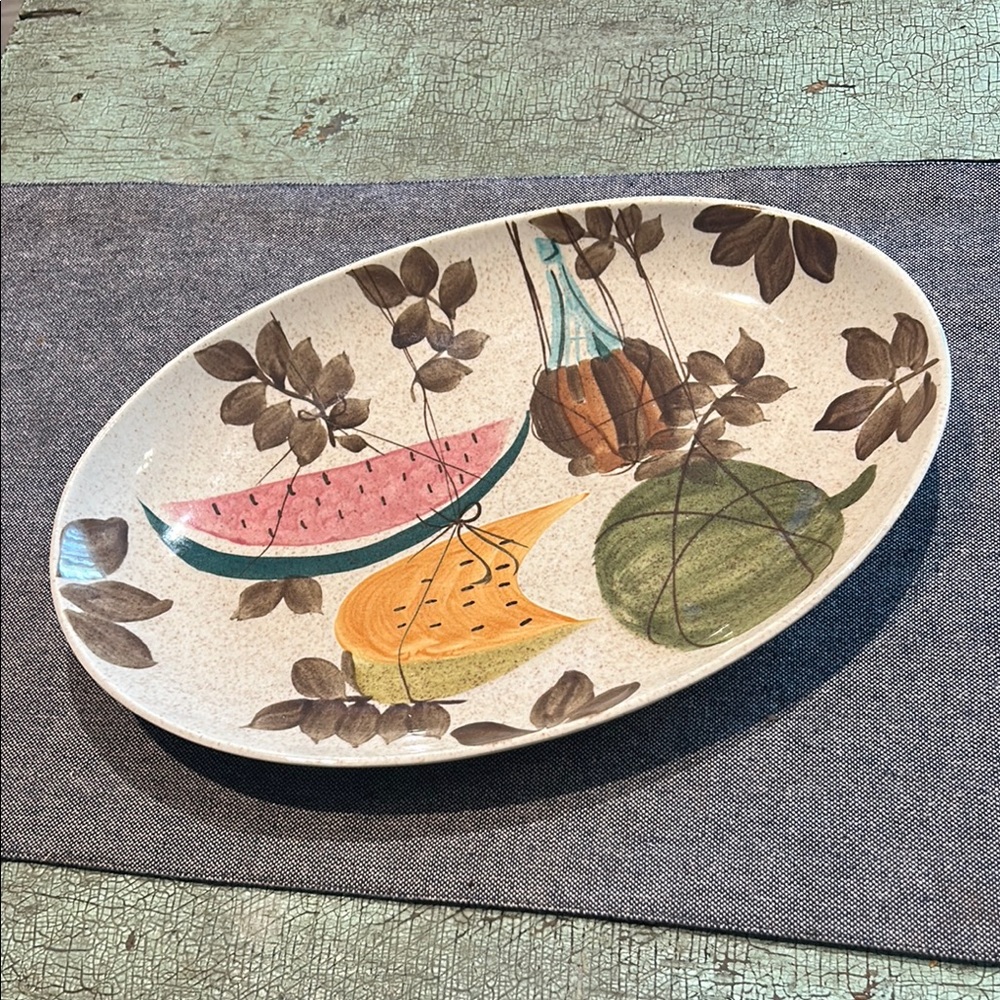 Red Wing Tampico Pattern Oval 13” x 9” Serving Platter 1956-65